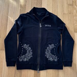 Vintage BCBG Maxazria Jacket Embellished Full Zip Y2K 2000s Medium